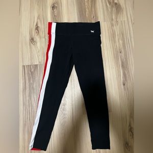 Black, red and white yoga leggings from pink/Victoria’s Secret